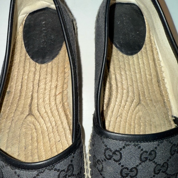 Gucci GG logo espadrilles slip on shoes size 40 - Picture 4 of 7